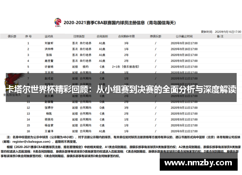 卡塔尔世界杯精彩回顾：从小组赛到决赛的全面分析与深度解读